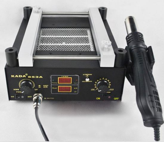 ?KADA 853A 110V / 220V SMD  ۾   ־ ܼ Hot  / KADA 853A 110v / 220V SMD Rework Soldering Station Warm-up Infrared rays Hot air gun